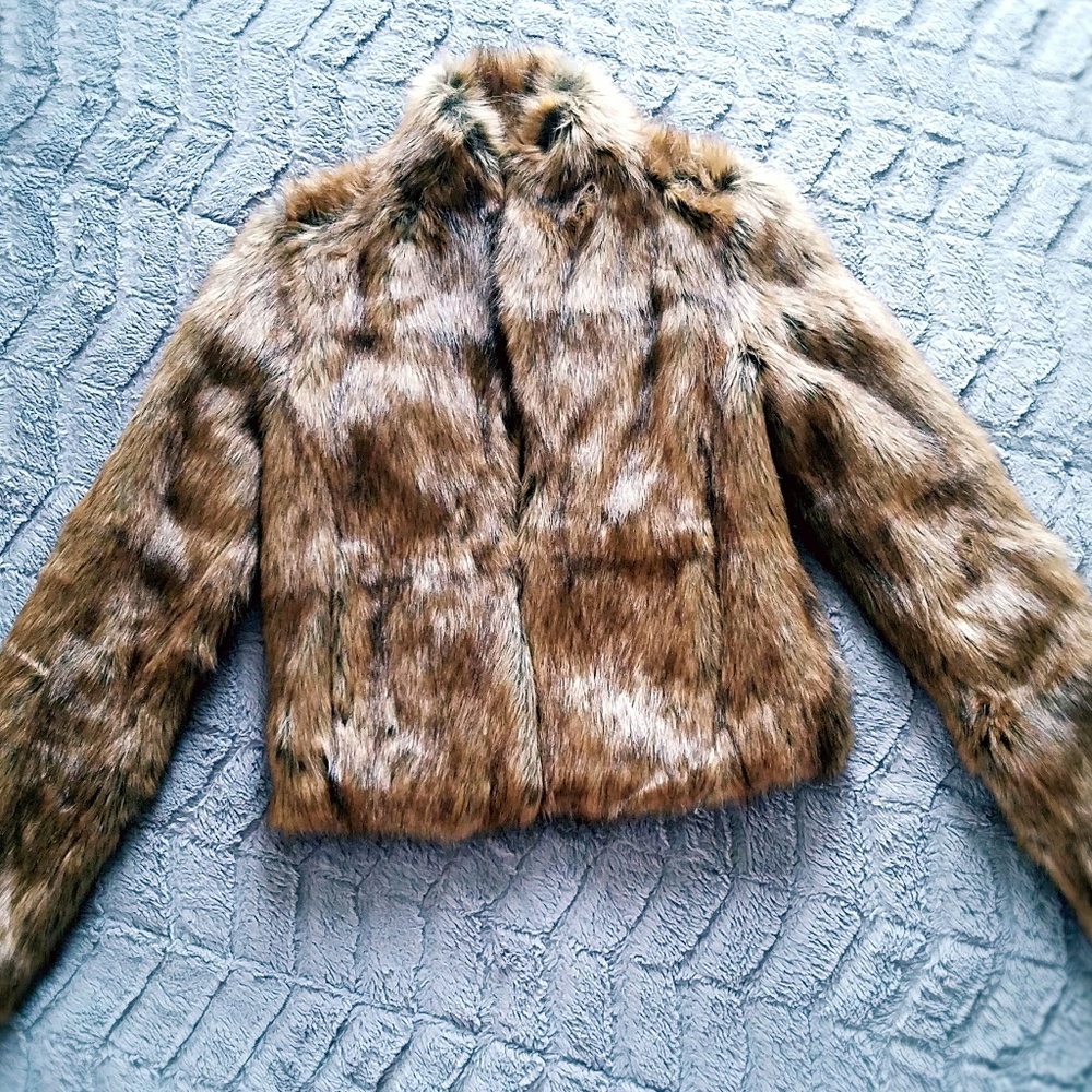 Abercrombie & Fitch Faux Fur Jacket- Size Small